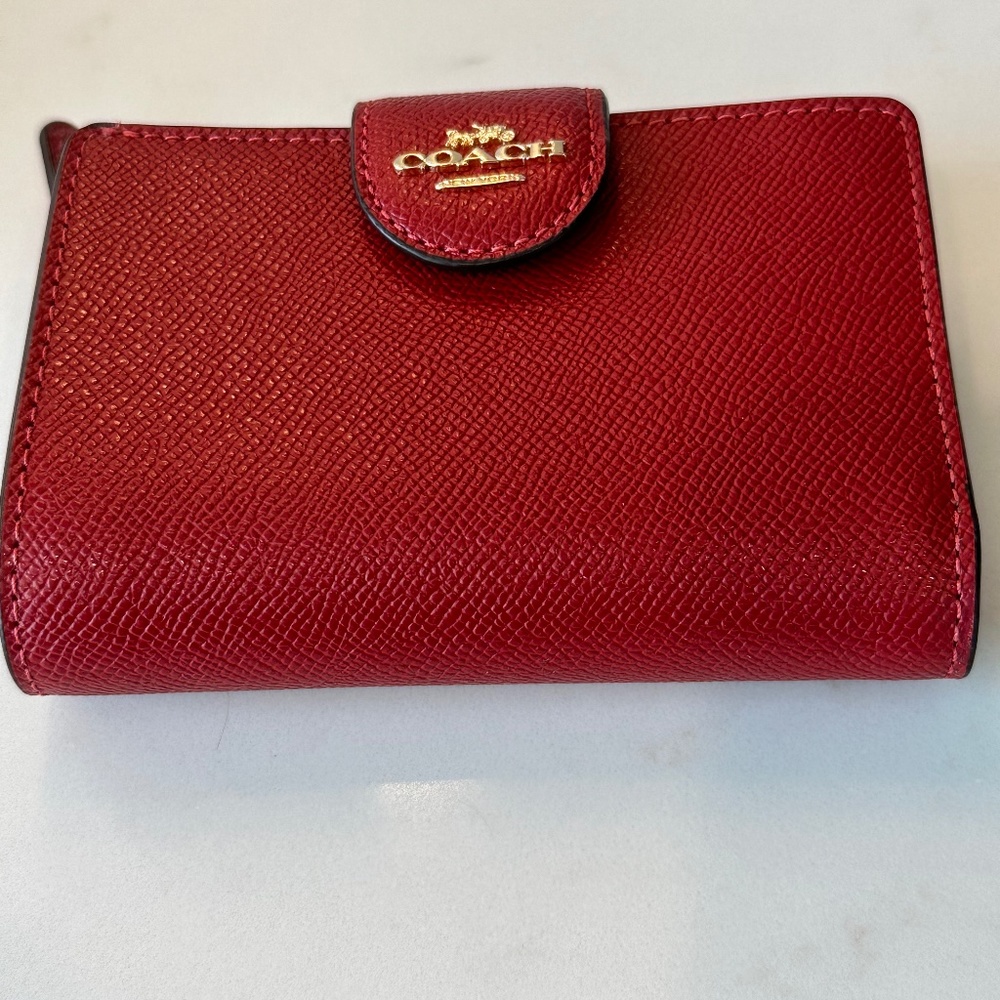 Coach Red Wallet Like New
